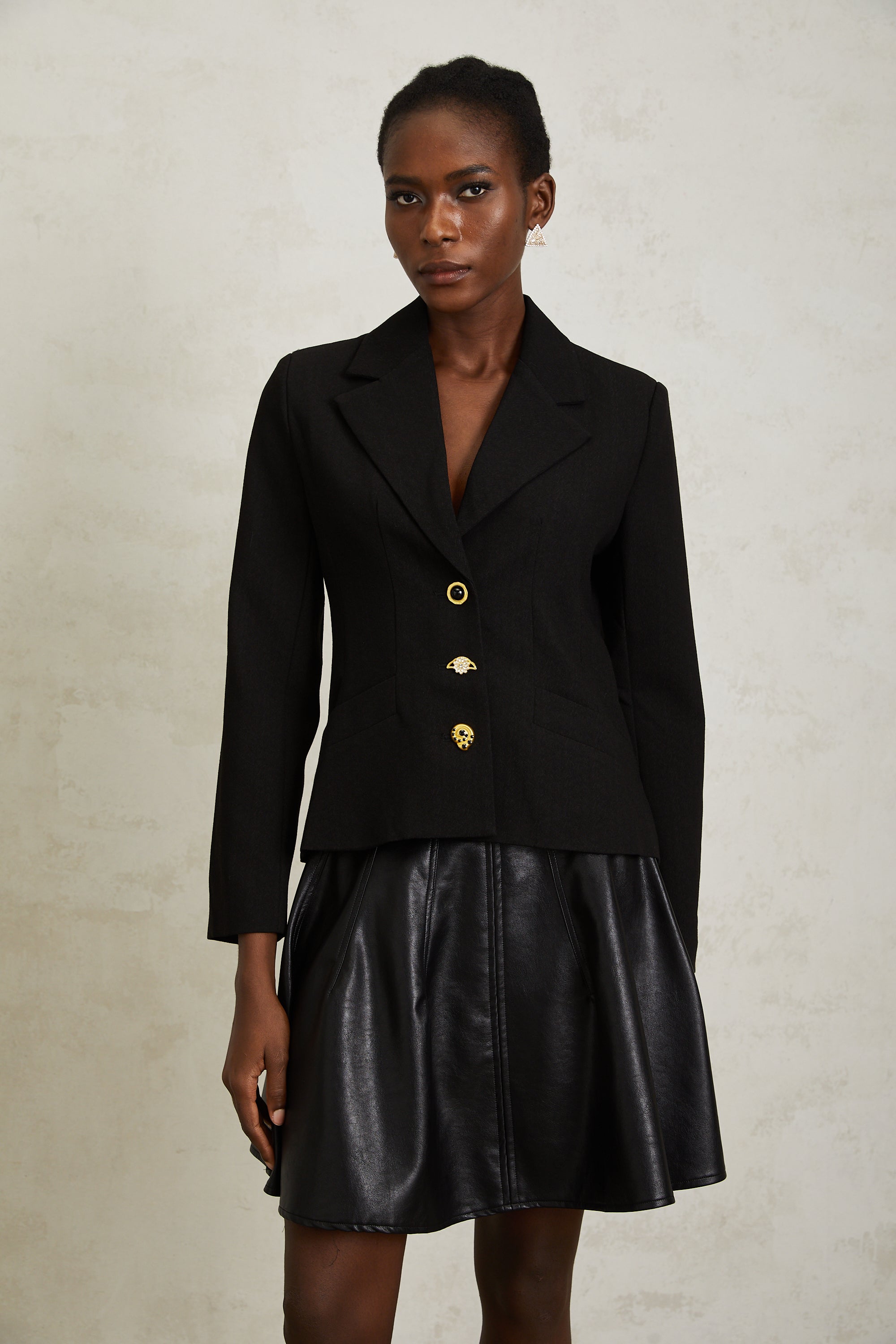 Μαύρο Σακάκι Με Κορδόνια Sabine