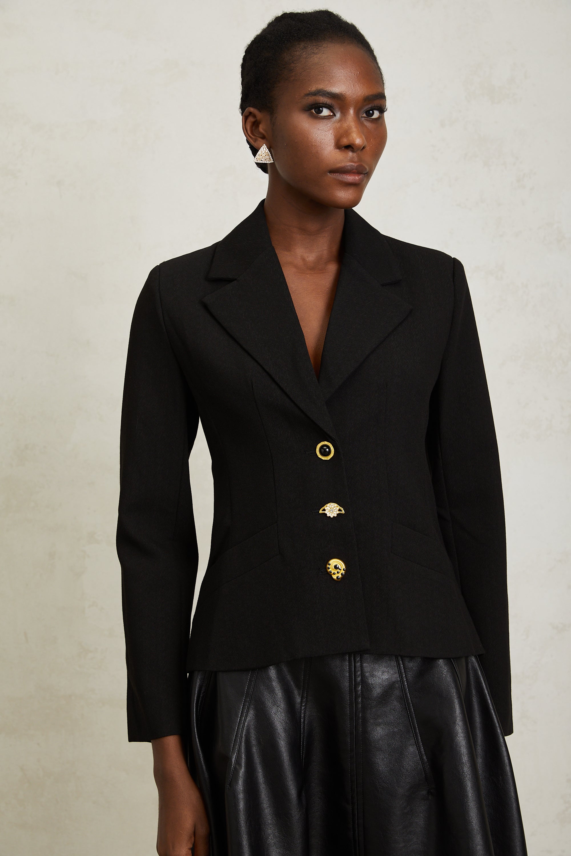 Μαύρο Σακάκι Με Κορδόνια Sabine