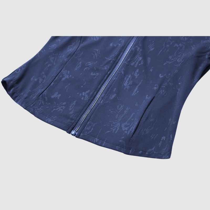 Αθλητικό Ζακετάκι Με Ψηλό Γιακά Και Ανάγλυφο Φερμουάρ