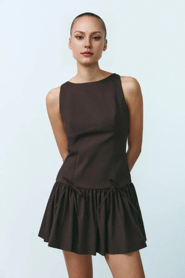 Μίνι Φόρεμα Με Βολάν Και Φιόγκο Florence Με Φιόγκο Και Βολάν