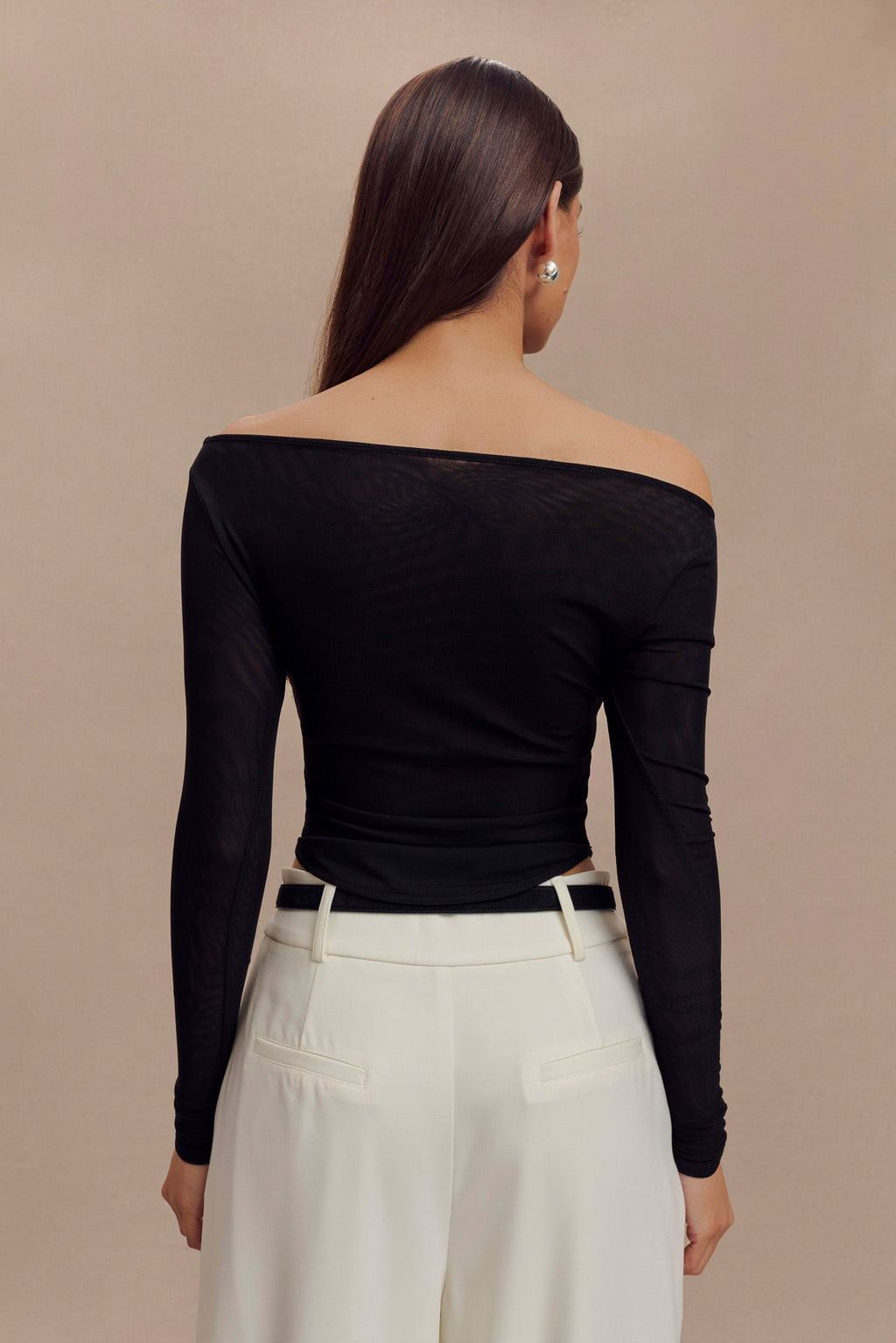 Levaru Colette Μπλούζα Με Βάρκα Και Λαιμόκοψη - Μαύρο