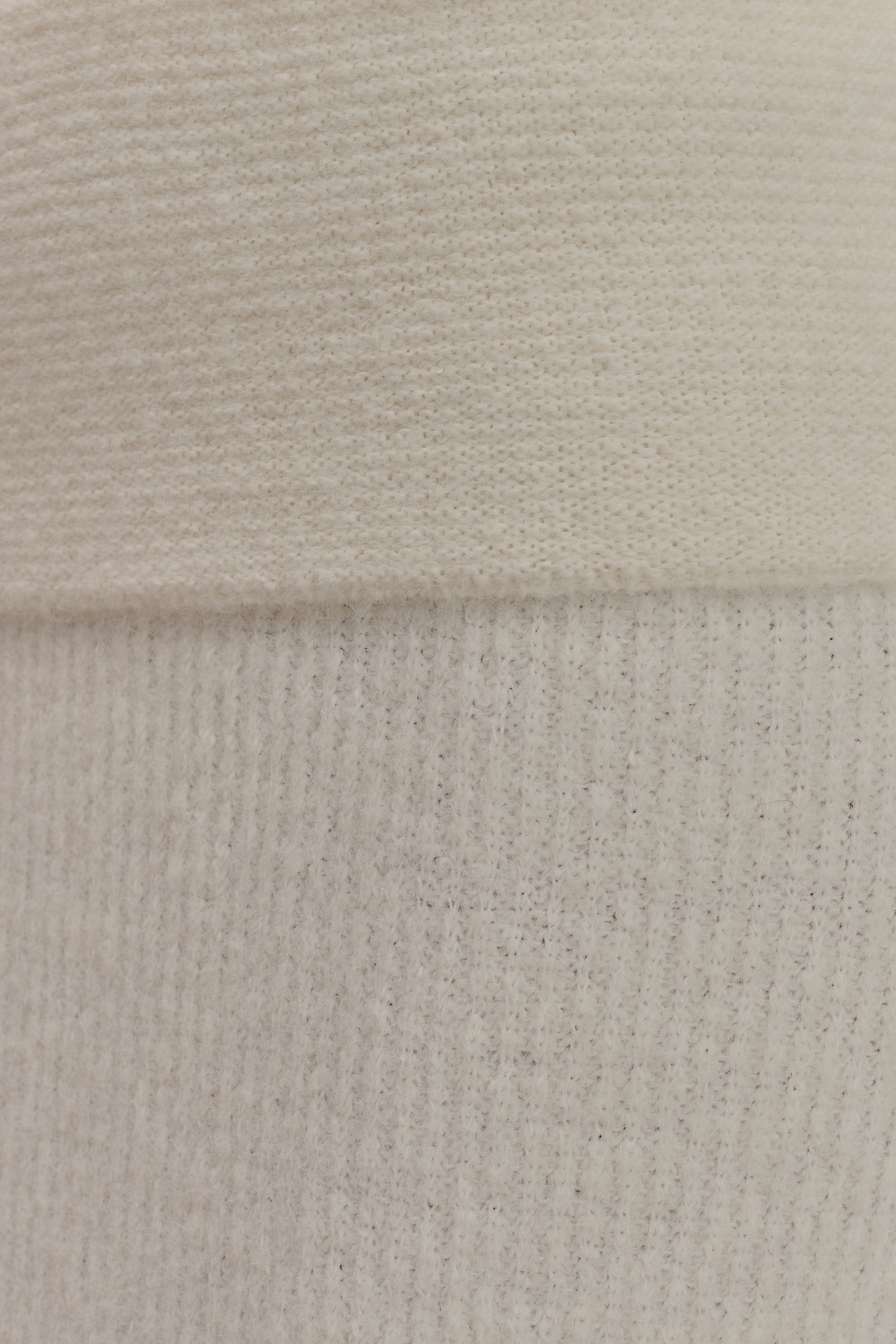 Φούστα Levaru Charlotte Με Πλεκτή Μάξι Επένδυση - Ιβουάρ