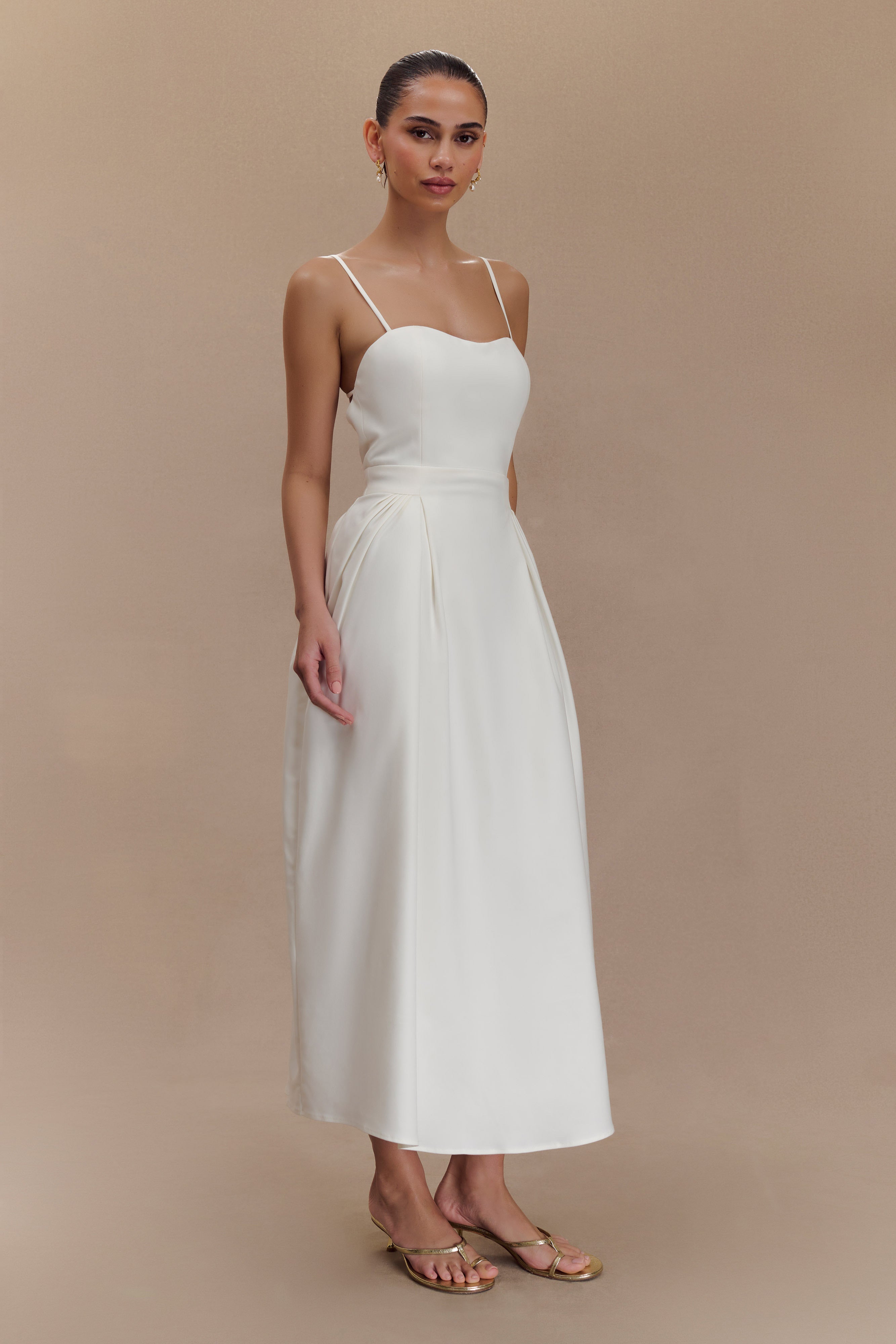 Φόρεμα Rebecca Από Βαμβάκι - Λευκό