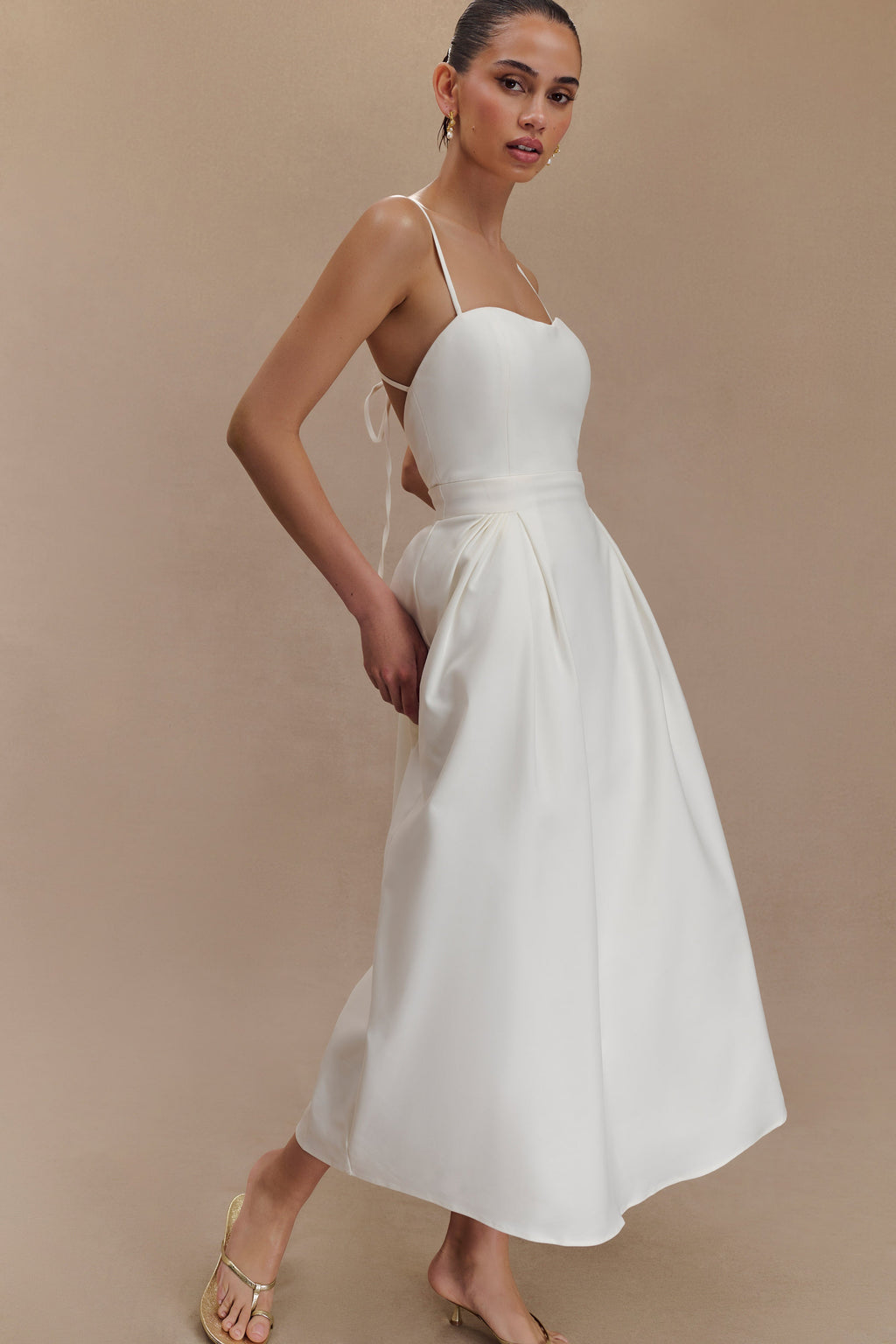 Φόρεμα Rebecca Από Βαμβάκι - Λευκό