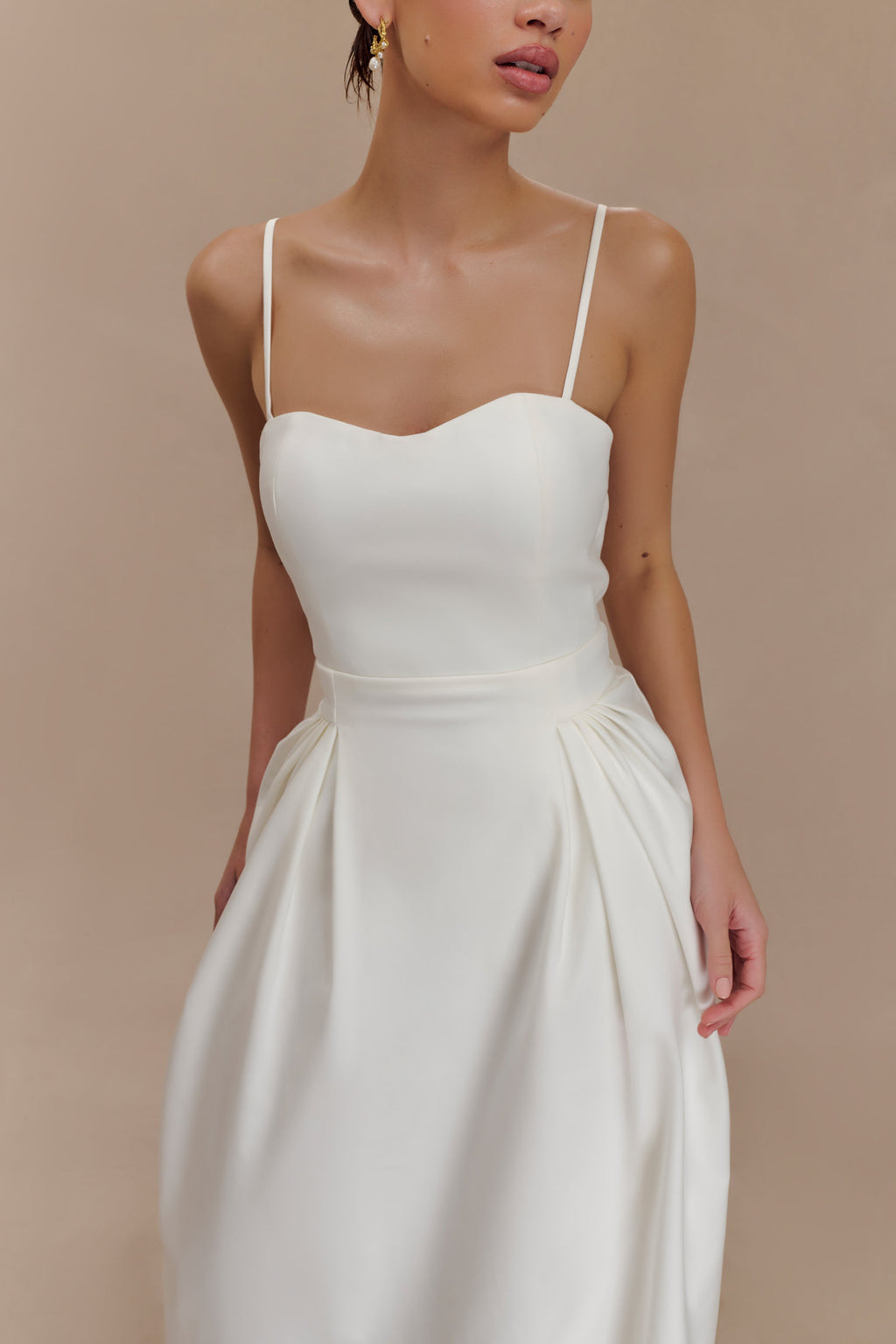 Φόρεμα Rebecca Από Βαμβάκι - Λευκό