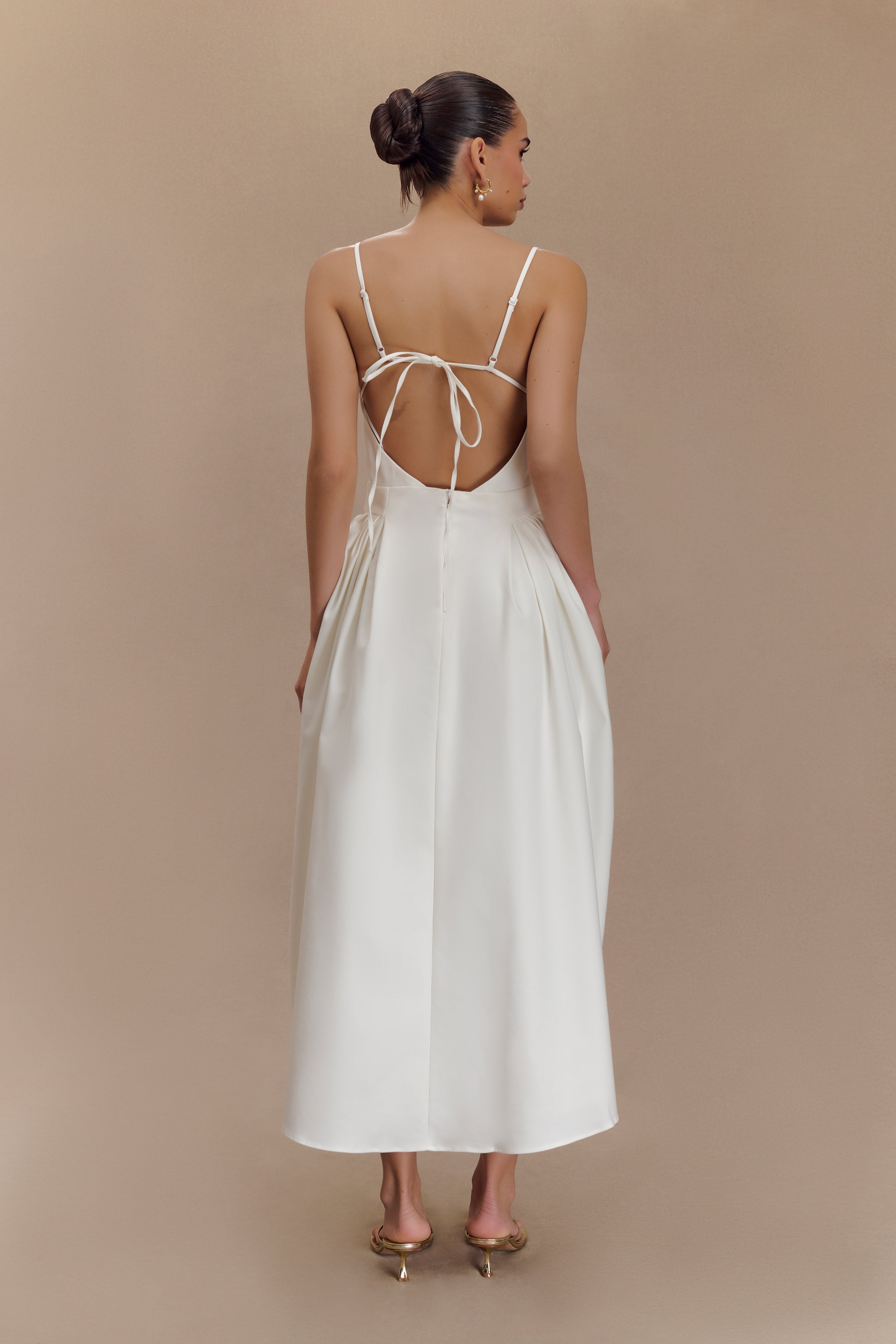 Φόρεμα Rebecca Από Βαμβάκι - Λευκό