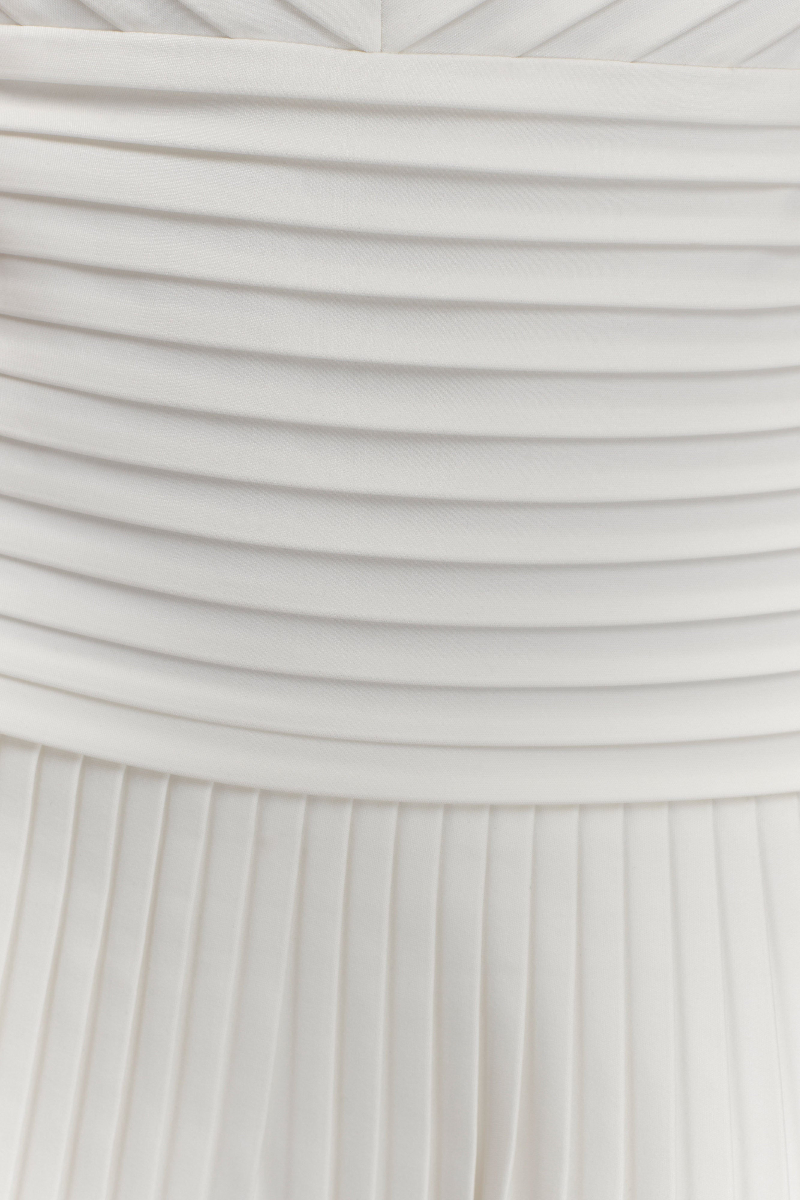 Μίνι Φόρεμα Rylee Με Πολλαπλές Πλισέ - Λευκό