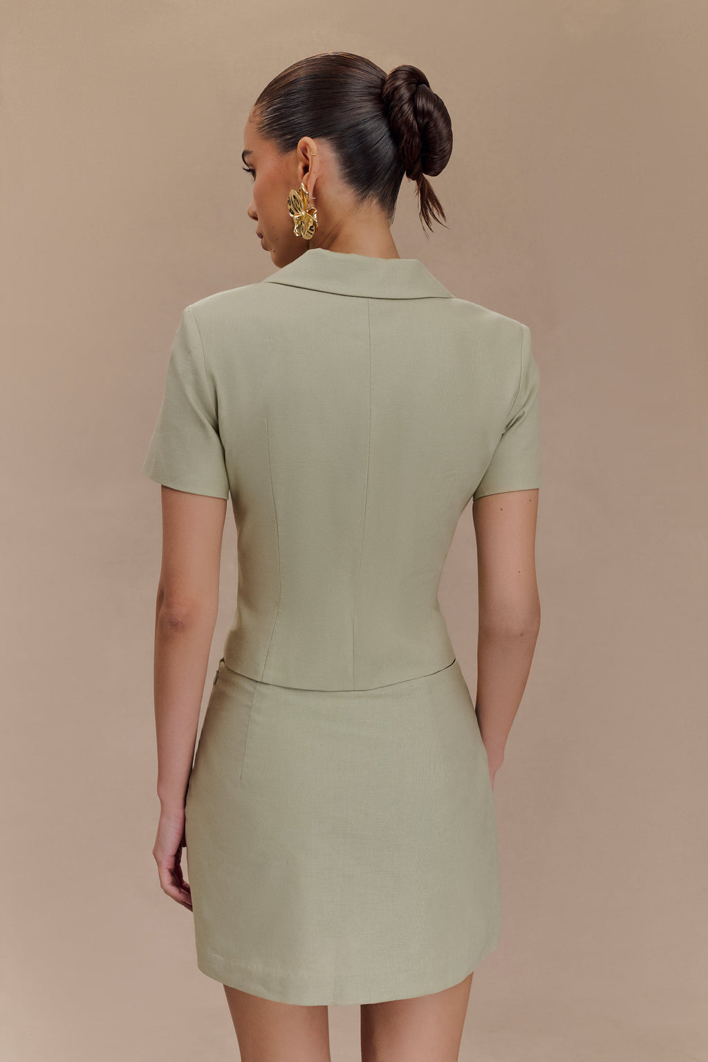 Λινό Μπουφάν Ciara - Βασιλικός