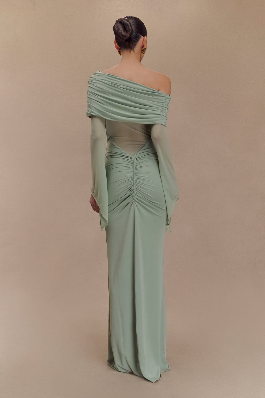 Φόρεμα Kaitlin Με Έναν Ώμο Και Στενό, Μακρύ Φόρεμα Από Πλέγμα - Basil