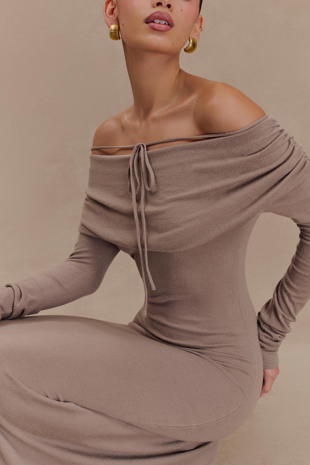 Φόρεμα Μίντι Με Έξω Τους Ώμους Georgiana - Stone Marle