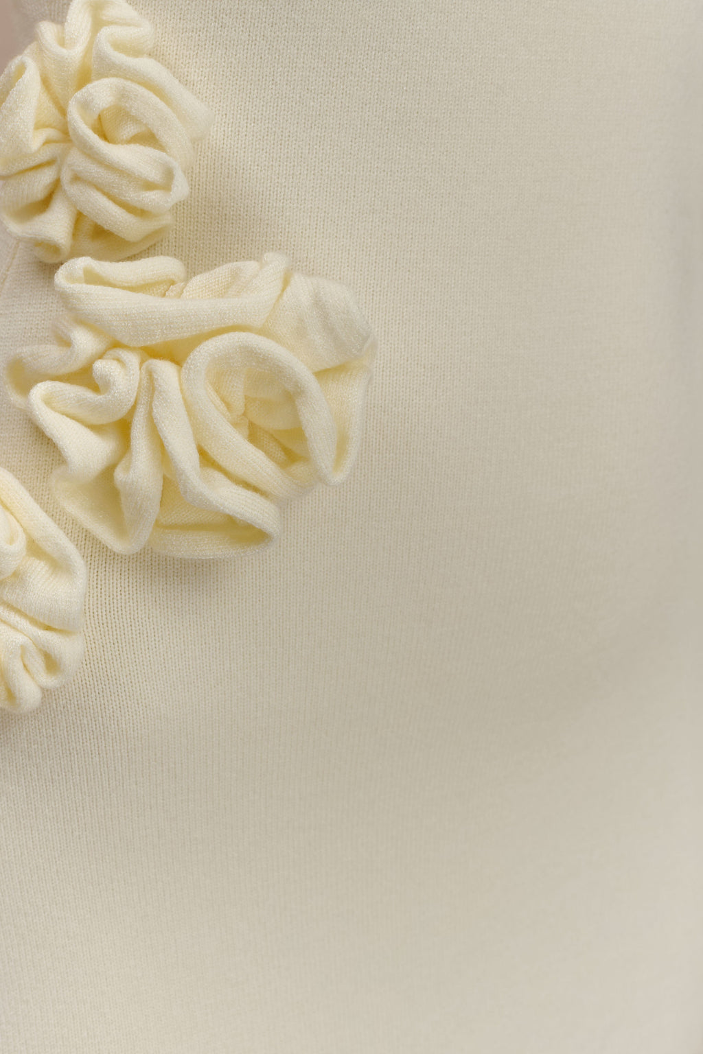 Φόρεμα Paloma Με Φλοράλ Και Έναν Ώμο, Πλεκτό Μάξι - Ιβουάρ