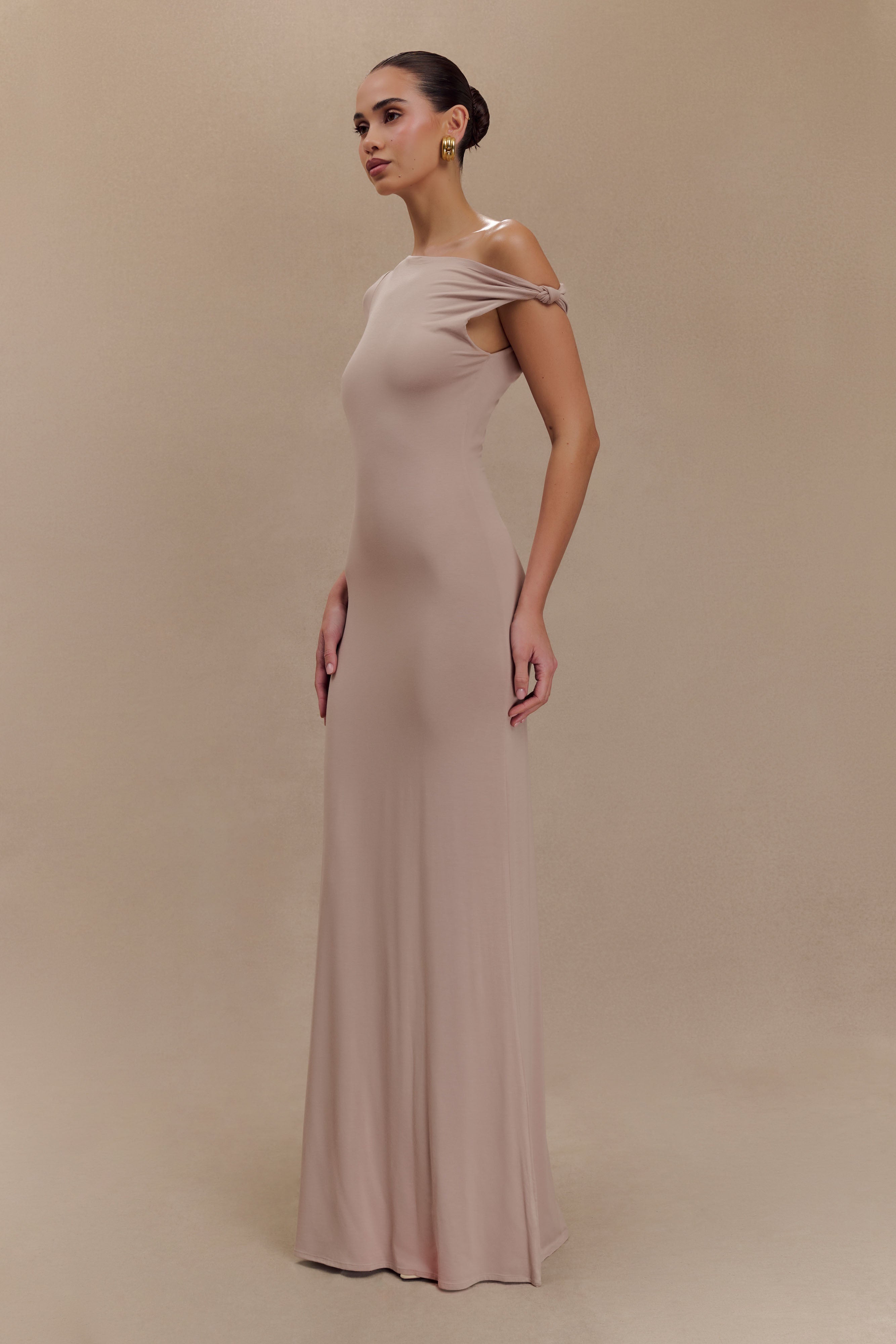 Φόρεμα Tamsin Με Κοντό Μανίκι Και Σχέδιο Modal - Μανιτάρι