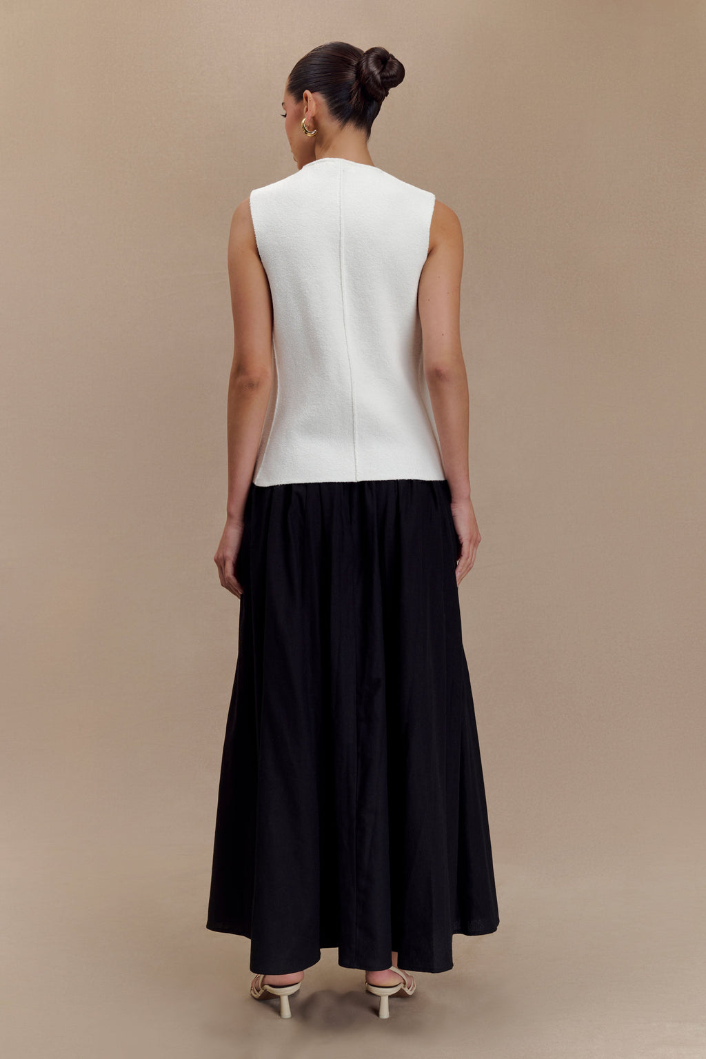 Φούστα Clarence Linen Σε Γραμμή Α - Μαύρη