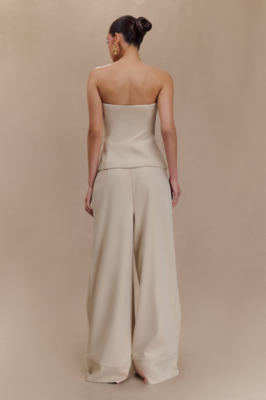 Παντελόνι Φόρμας Katarina Με Φαρδιά Πόδια - Άμμος-Άμμος