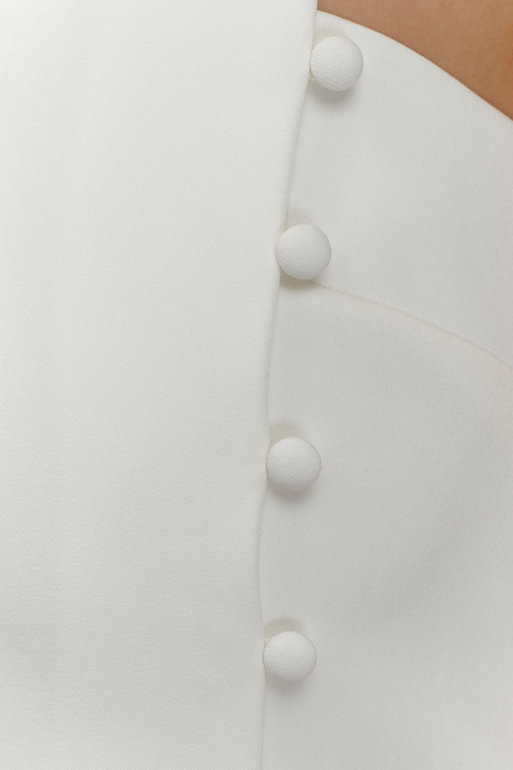 Σετ Ασύμμετρου Αμάνικου Κοστουμιού Astrid - Λευκό