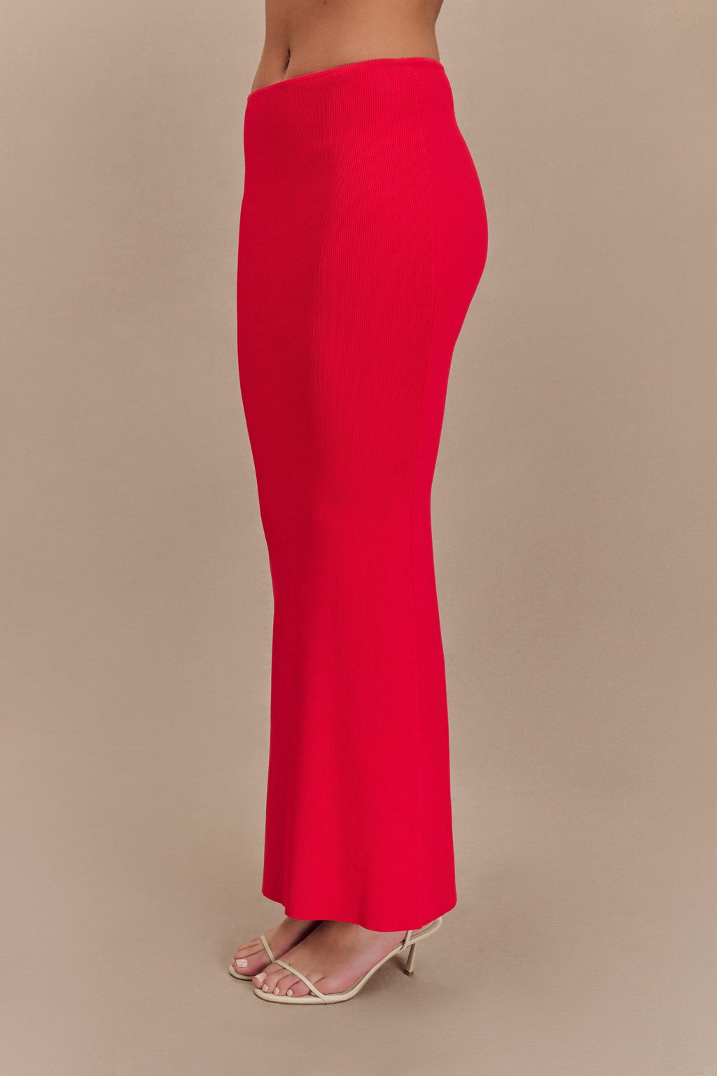 Φούστα Keaton Fishtail Knit Maxi - Κόκκινη