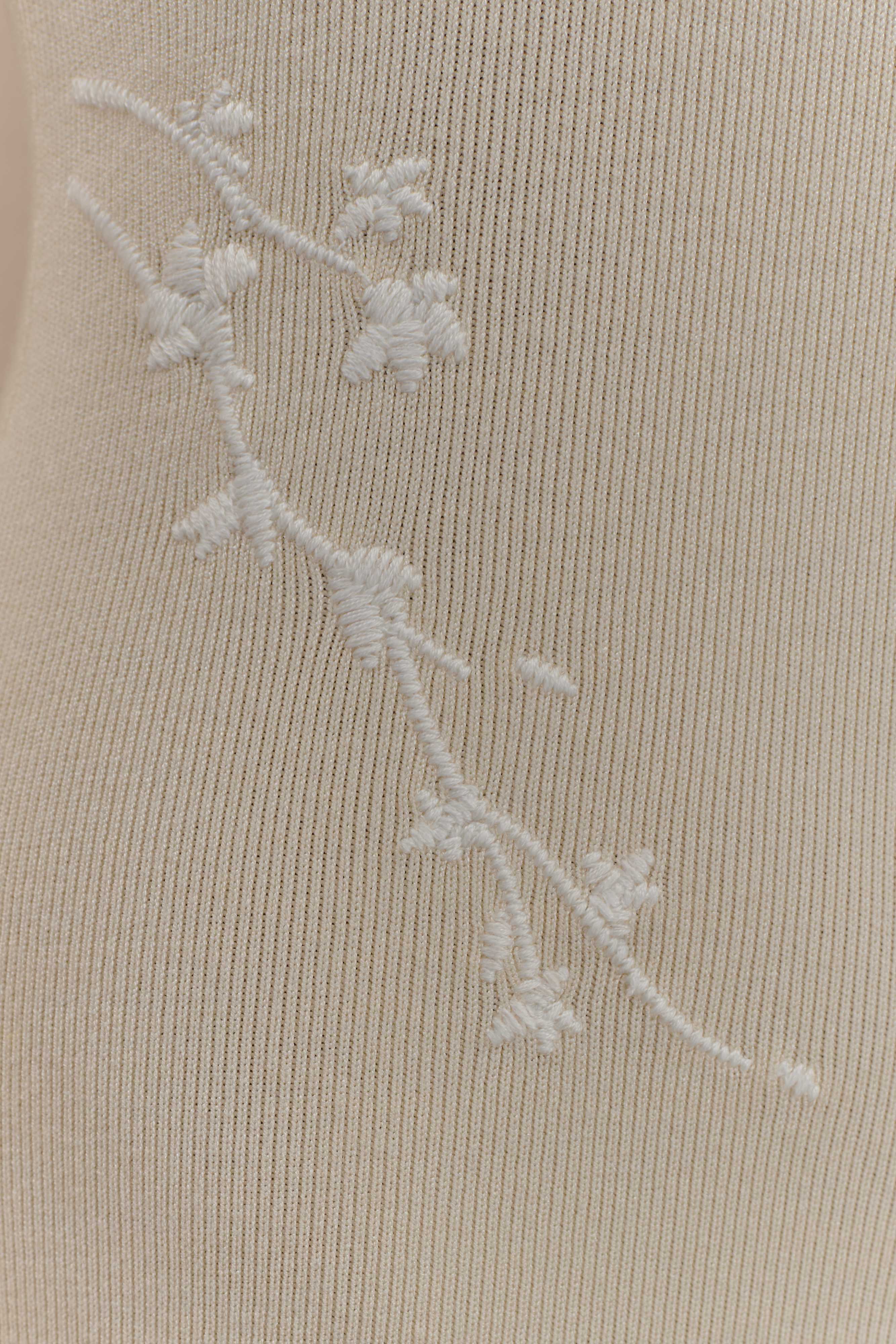 Φόρεμα Μίντι Με Κέντημα Mckenna - Κρεμ Και Ιβουάρ