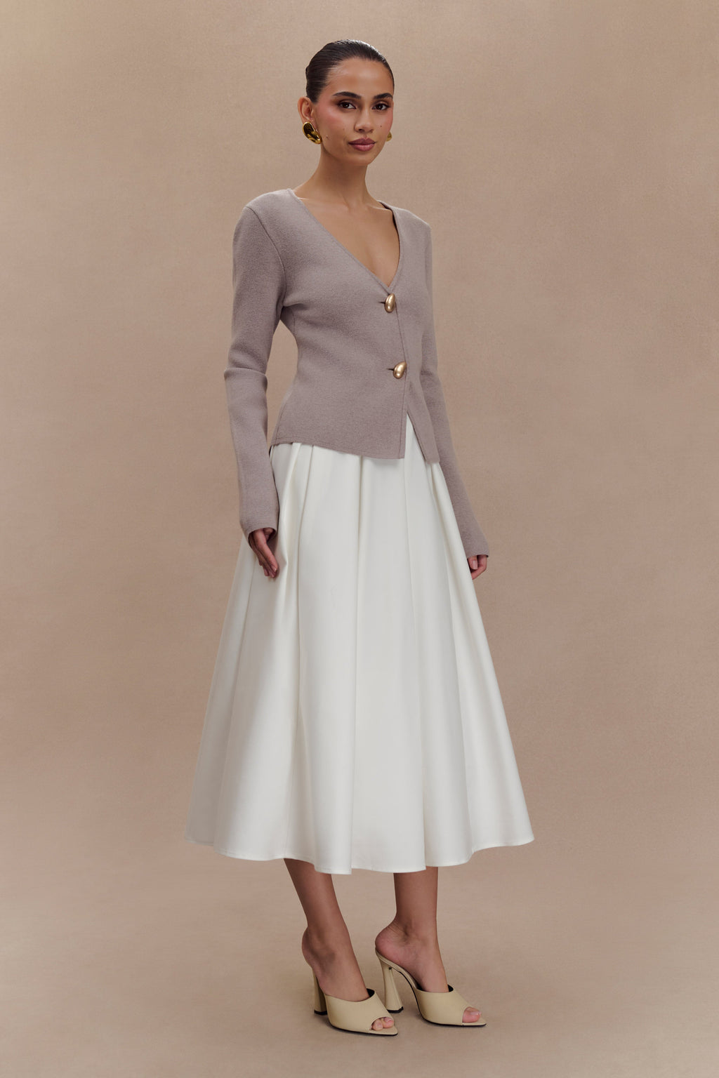 Πλεκτή Ζακέτα Veda Με Φαρδιά Μανίκια - Stone Marle