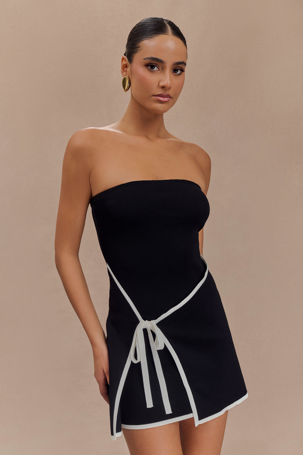 Μίνι Φόρεμα Rian Χωρίς Τιράντες - Μαύρο