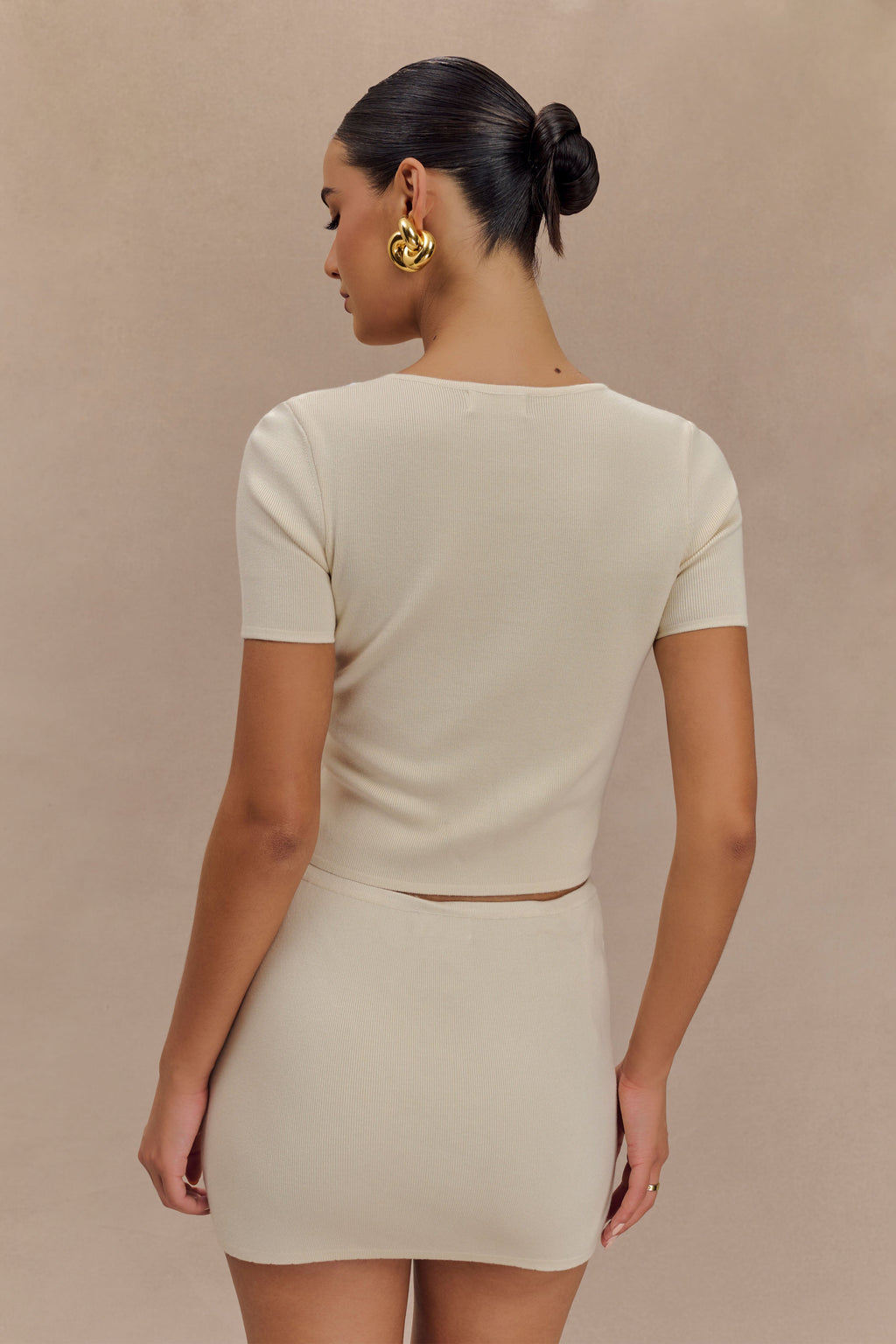 Πλεκτό Τοπ Με Κέντημα Monroe - Κρεμ Και Ιβουάρ