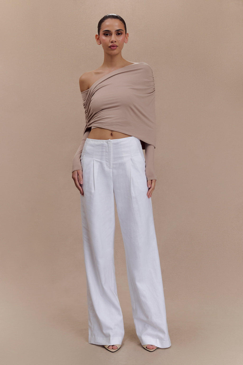 Μπλούζα Corinna Modal Με Έναν Ώμο - Μανιτάρι