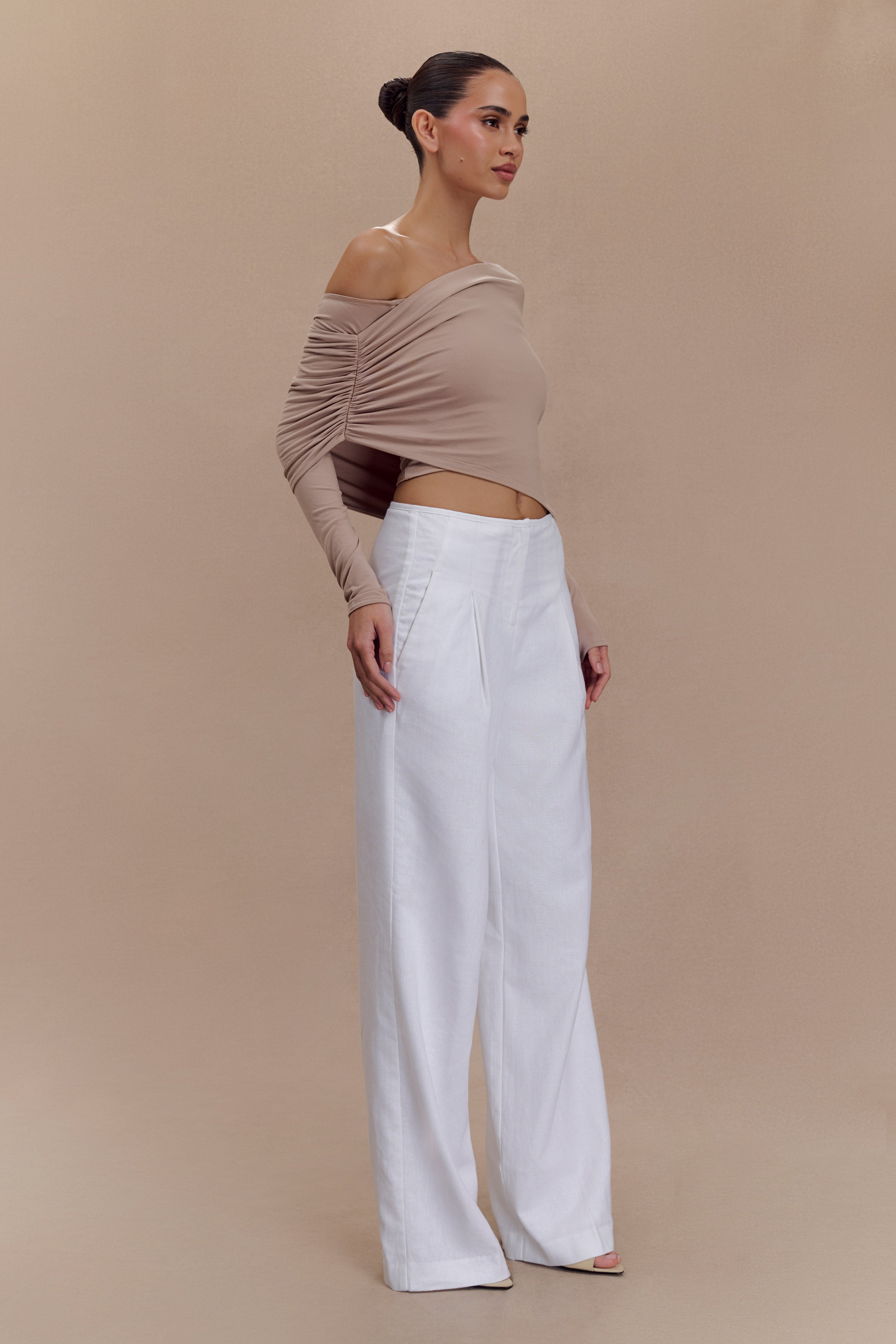 Μπλούζα Corinna Modal Με Έναν Ώμο - Μανιτάρι