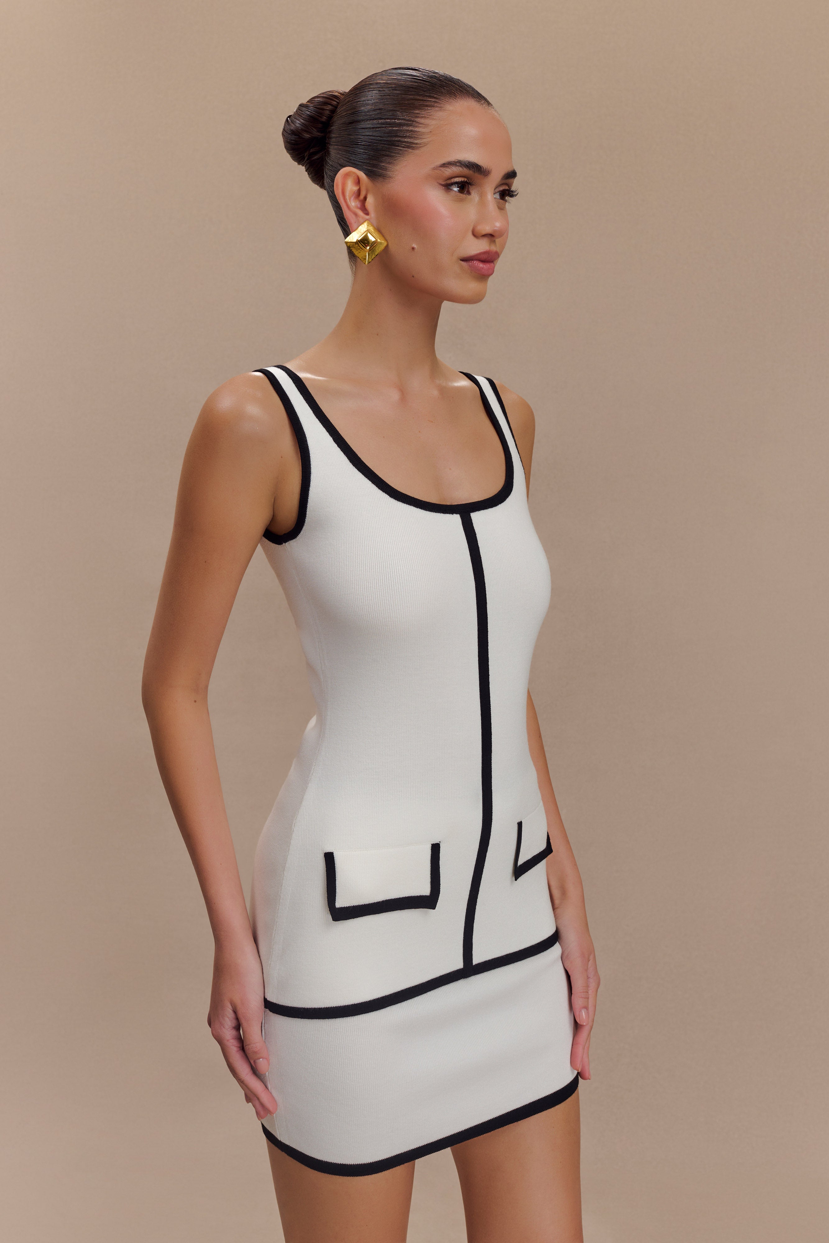 Πλεκτό Μπλούζα Becky Με Αντίθεση - Ιβουάρ Και Μαύρο