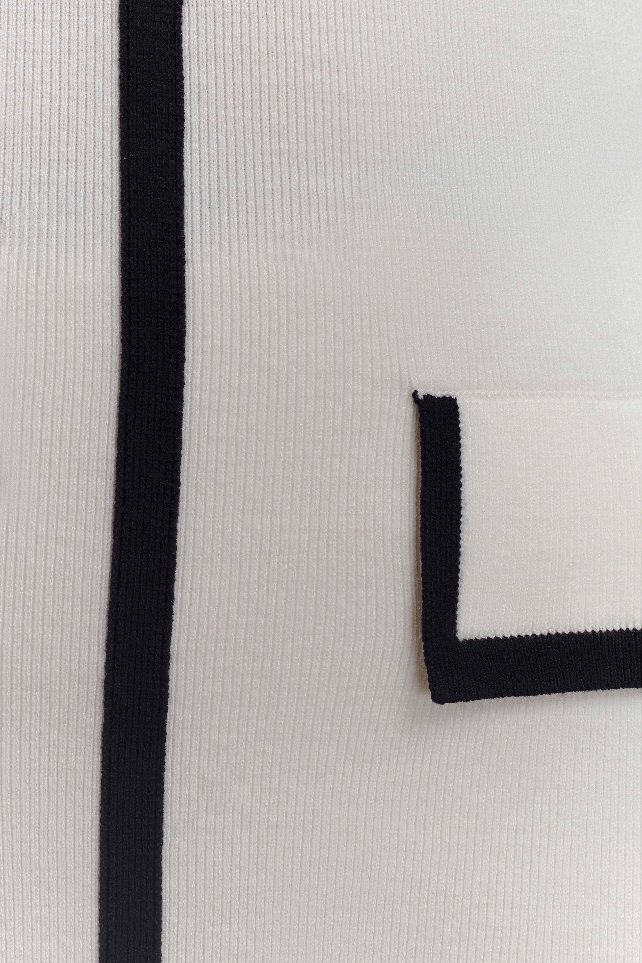 Πλεκτό Μπλούζα Becky Με Αντίθεση - Ιβουάρ Και Μαύρο