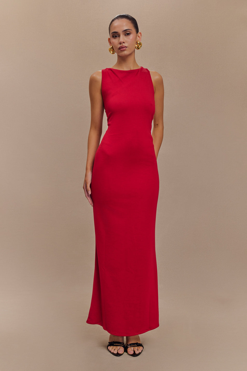 Φόρεμα Catelyn Asymmetric Scuba Jersey Midi - Ruby