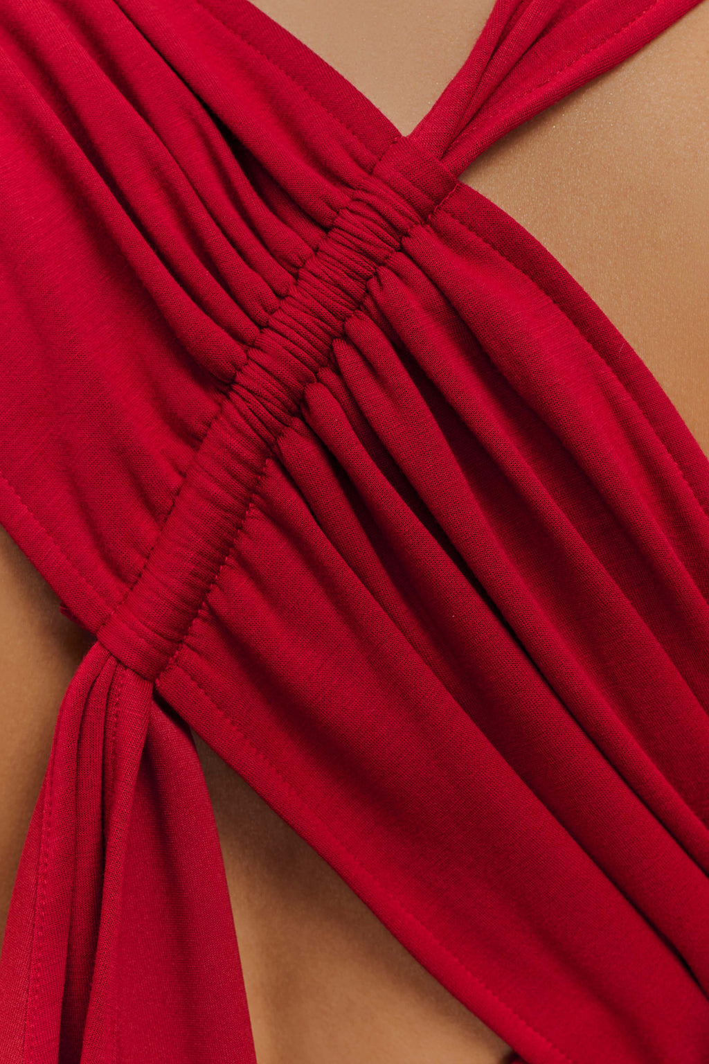 Φόρεμα Catelyn Asymmetric Scuba Jersey Midi - Ruby