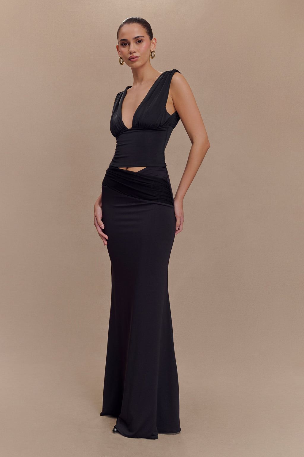 Kerrigan Slinky Lace Αμάνικο Μπλούζα - Μαύρο