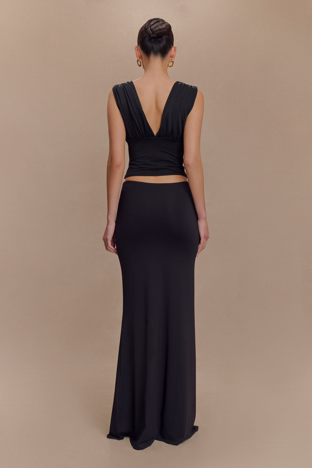 Kerrigan Slinky Lace Αμάνικο Μπλούζα - Μαύρο