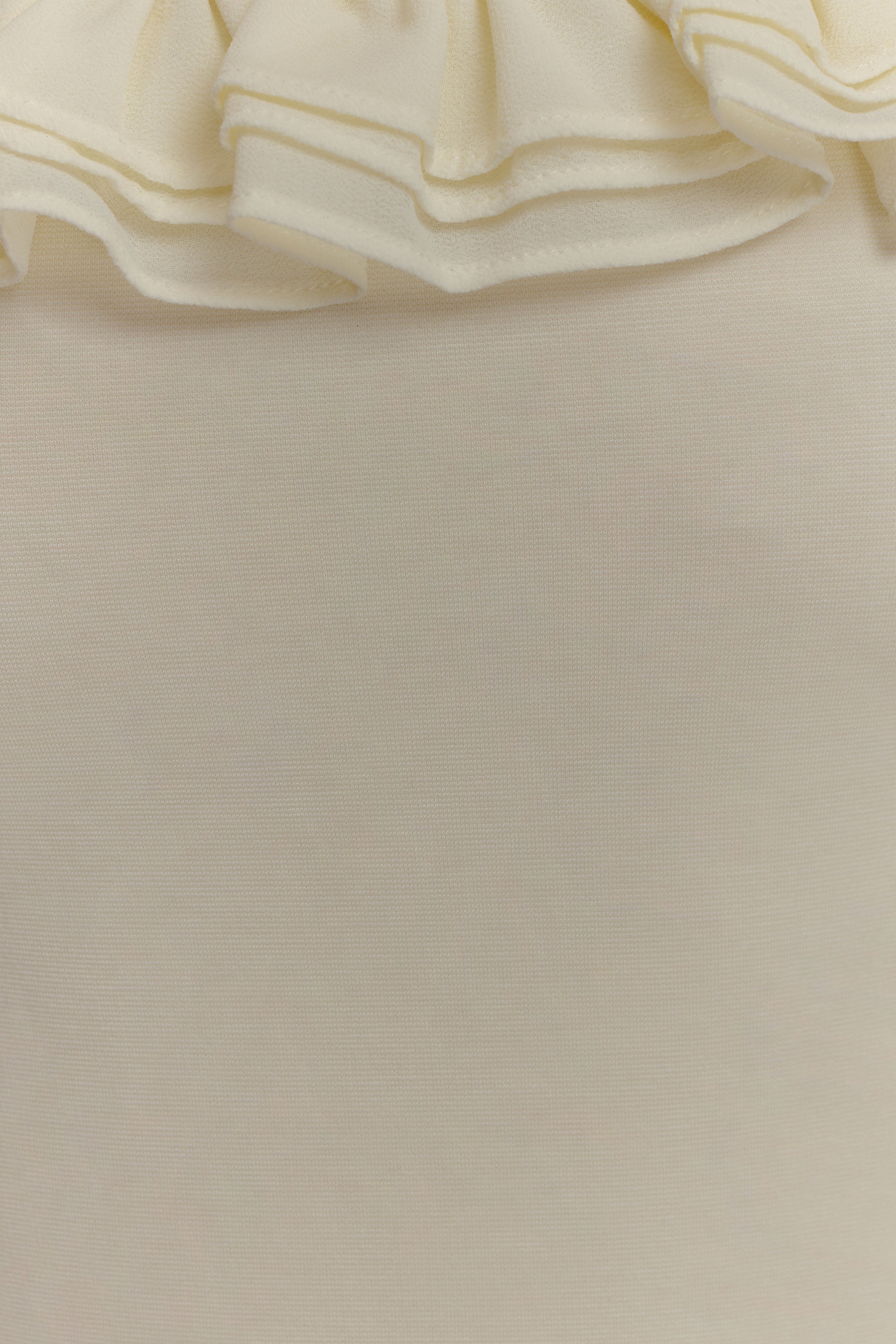 Μακρύ Φόρεμα Nova Με Σούρες Και Έξω Τους Ώμους - Ιβουάρ