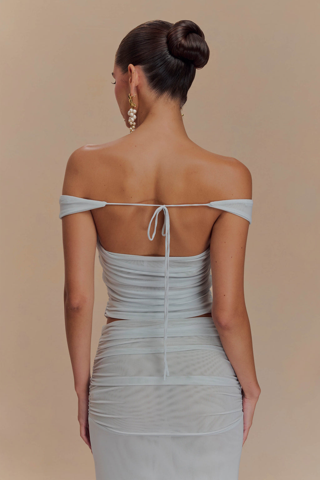 Brooklyn Mesh Crop Top - Ανοιχτό Μπλε