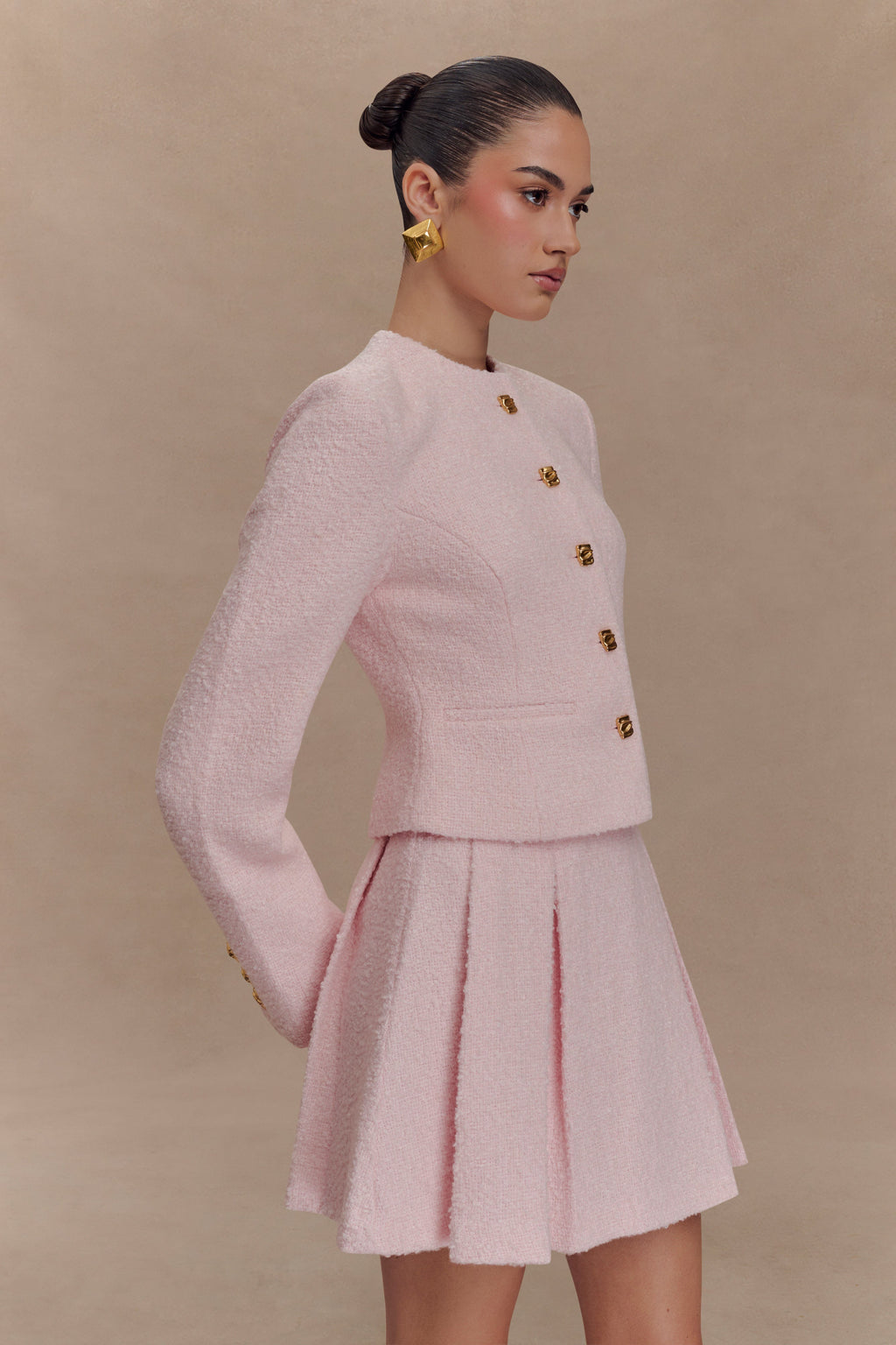 Μπουφάν Cleo Boucle - Ροζ Πούδρας