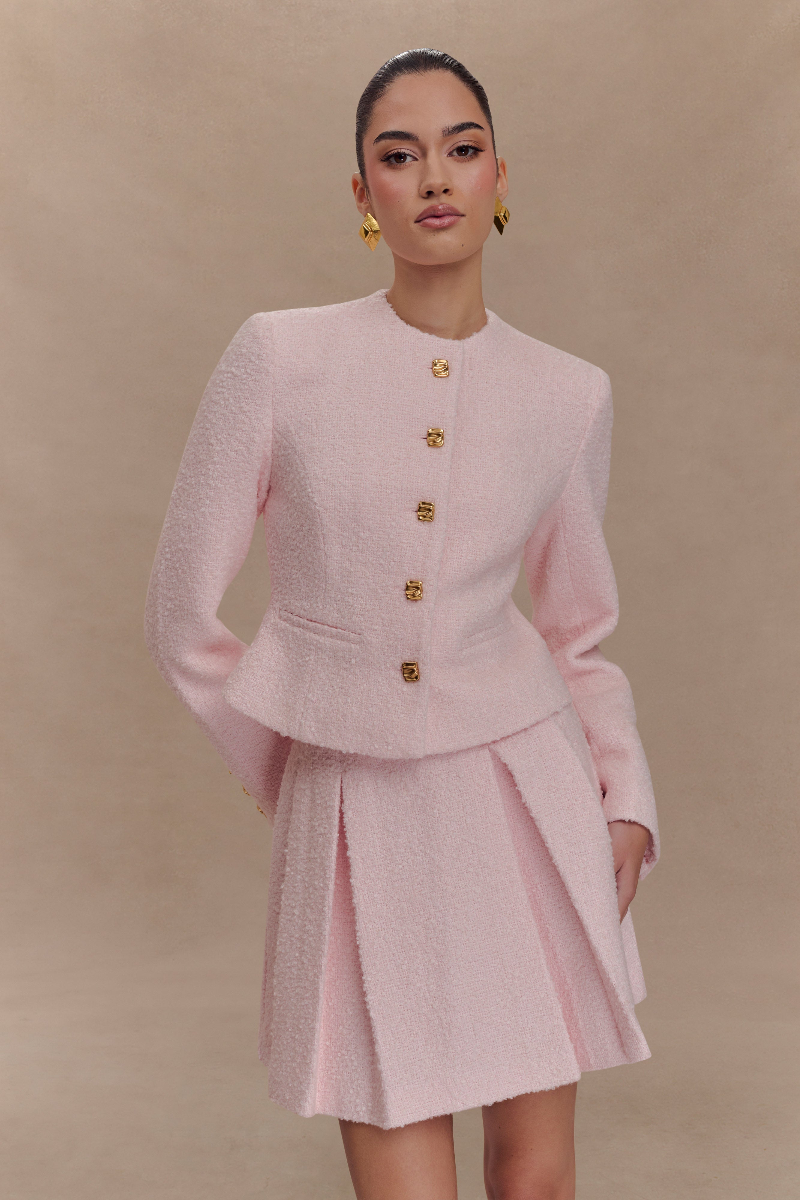 Μίνι Φούστα Cleo Boucle - Πούδρα