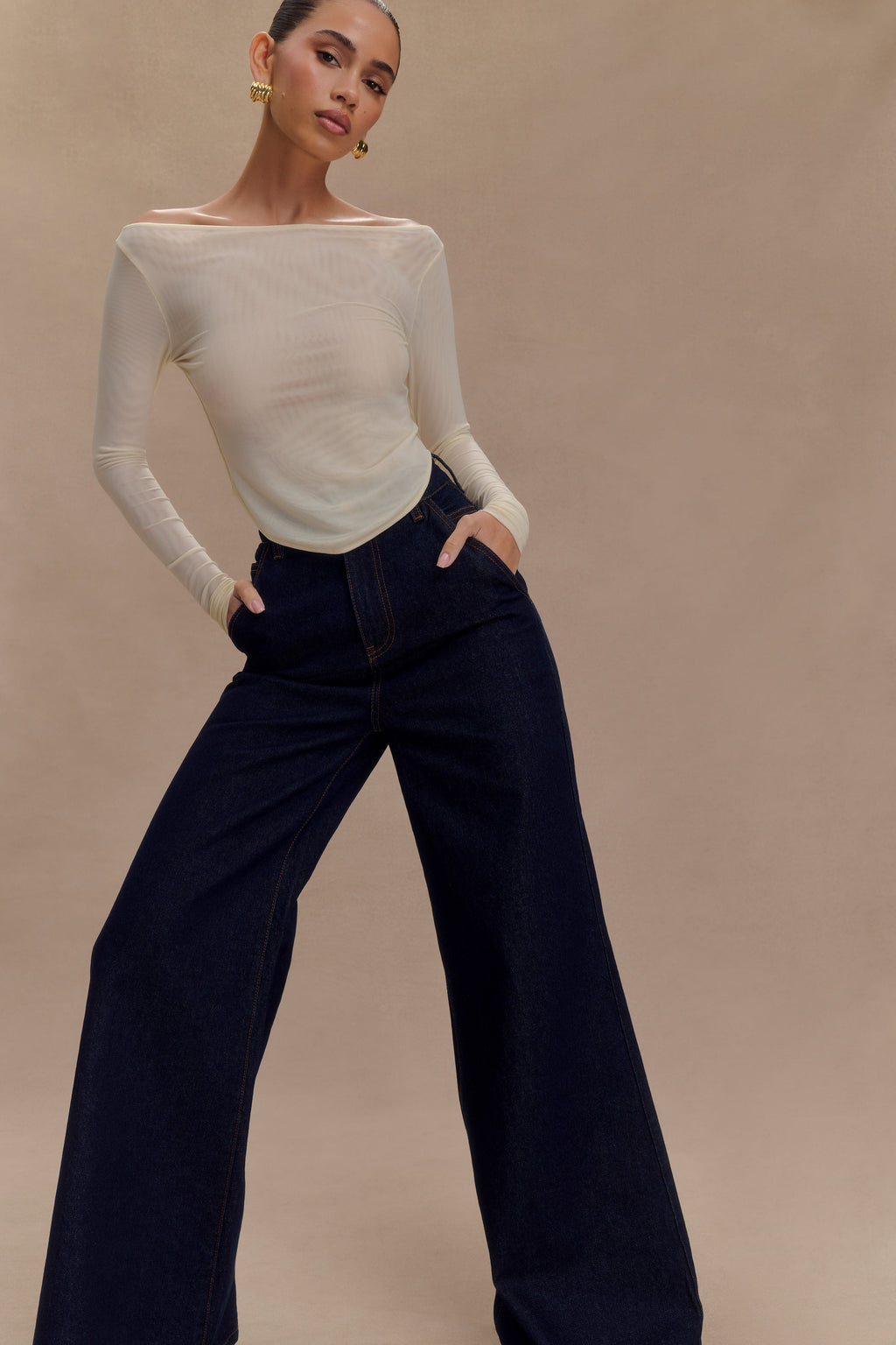 Colette Μπλούζα Με Βάρκα Και Δαντέλα - Ιβουάρ