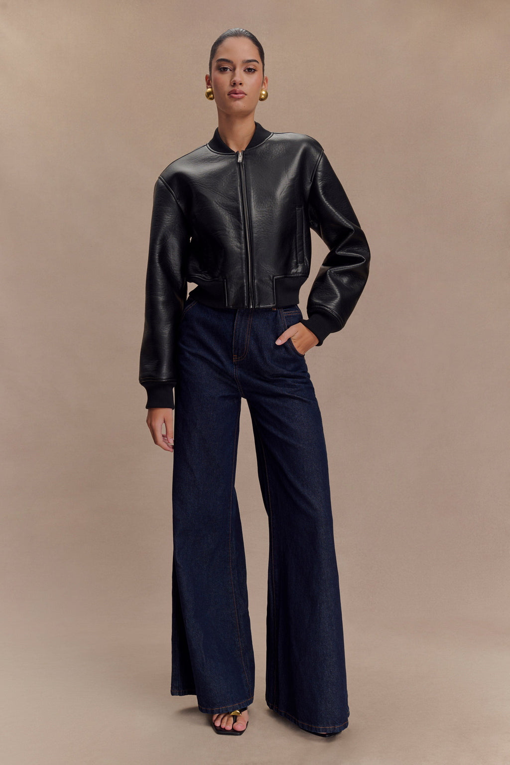 Μπουφάν Codi Από Δέρμα Με Τεχνητή Νοημοσύνη - Μαύρο