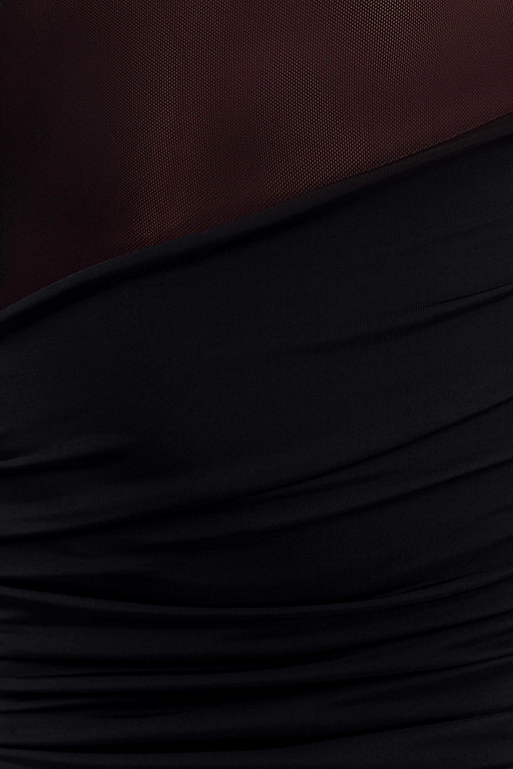 Φόρεμα Dallas Με Έναν Ώμο Και Mesh - Μαύρο