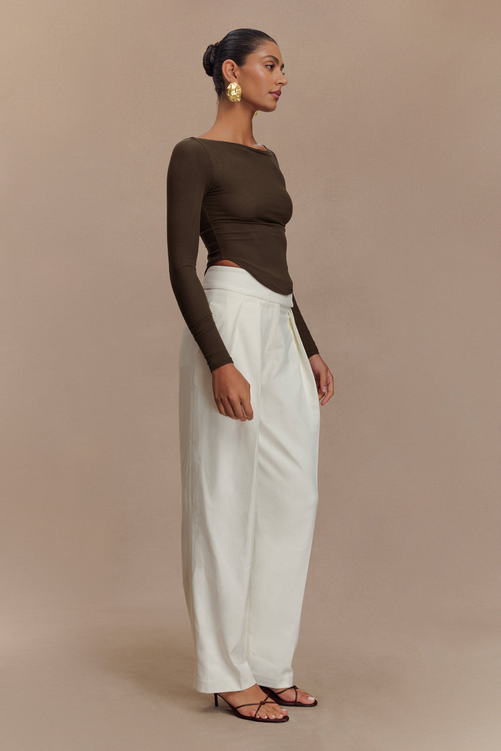 Colette Μπλούζα Με Ντεκολτέ Και Λαιμόκοψη - Σκούρο Σοκολά