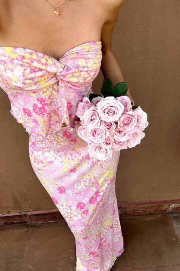 Σετ Μπλούζας Και Φούστας Με Φλοράλ Στάμπα Amanda