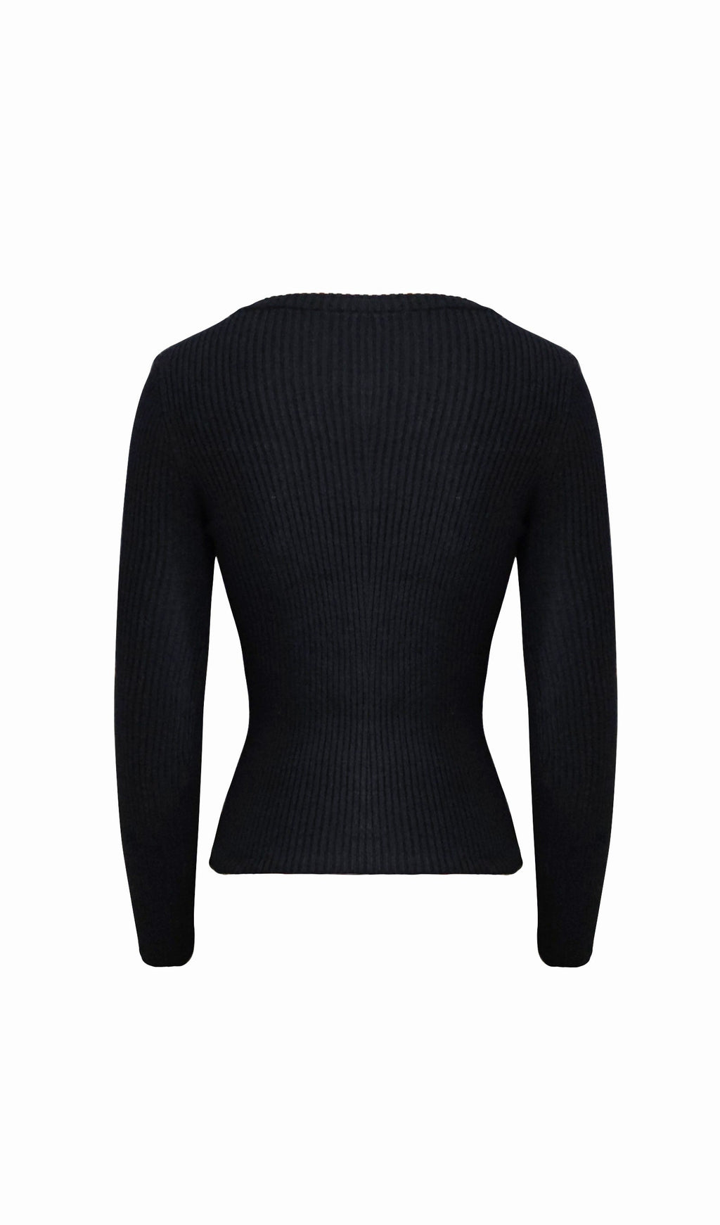 Πλεκτή Ζακέτα Με Φερμουάρ Και Ριμπ Ύφανση