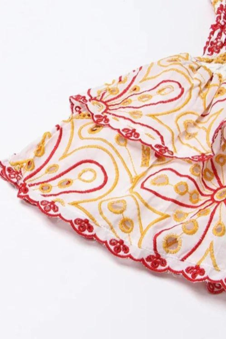 Monaco Mini Elbise - Gün Batımı - Riosso