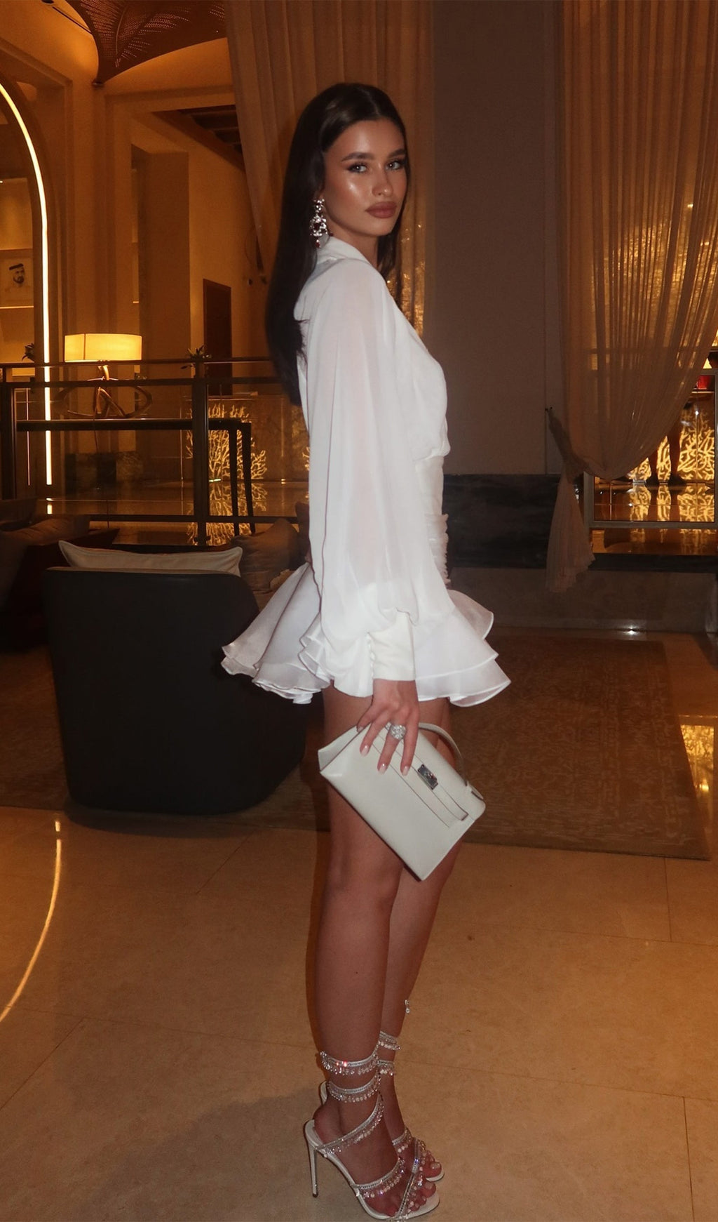 Μίνι Φόρεμα Thalia Με Μανίκια Και Φανάρι