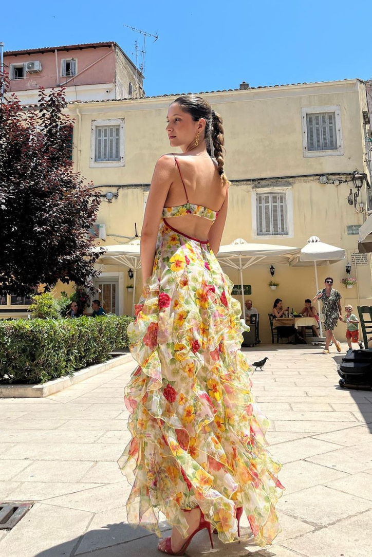 Φόρεμα Μάξι Με Βολάν Saskia