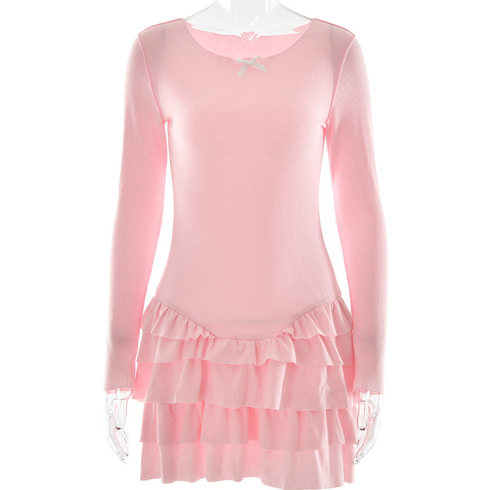 Φόρεμα Με Στρώσεις Και Βολάν Σε Στενή Γραμμή