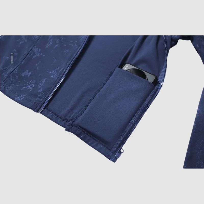 Αθλητικό Ζακετάκι Με Ψηλό Γιακά Και Ανάγλυφο Φερμουάρ