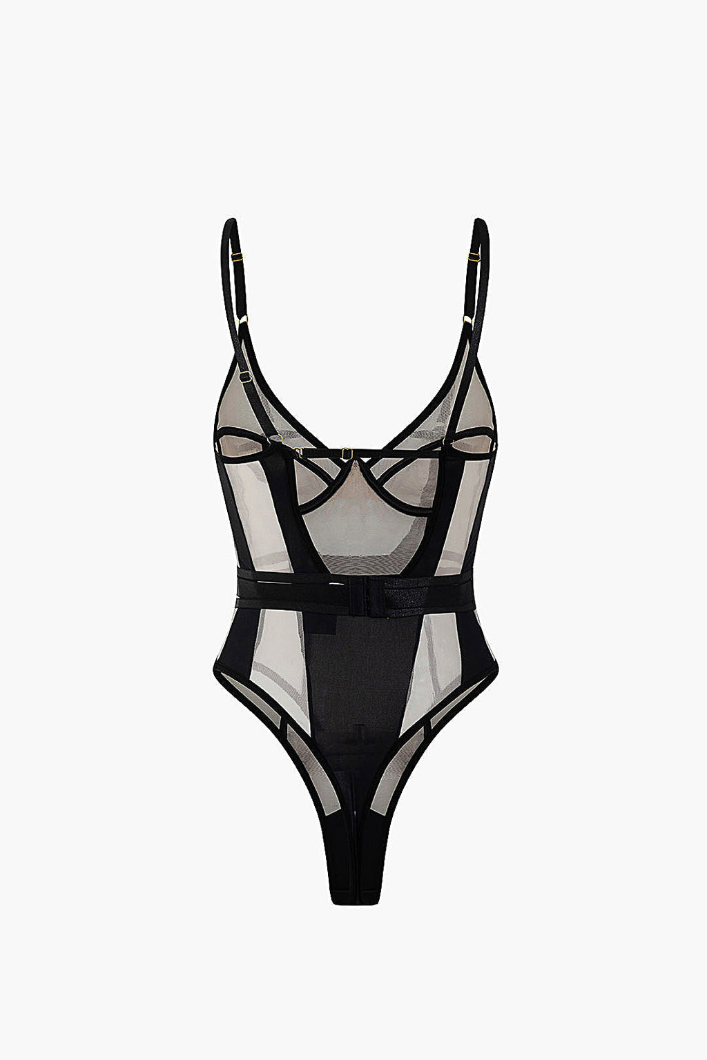 Κορμάκι Με Πλέξη Και Αμάνικο, Διάφανο, Πίσω Μέρος