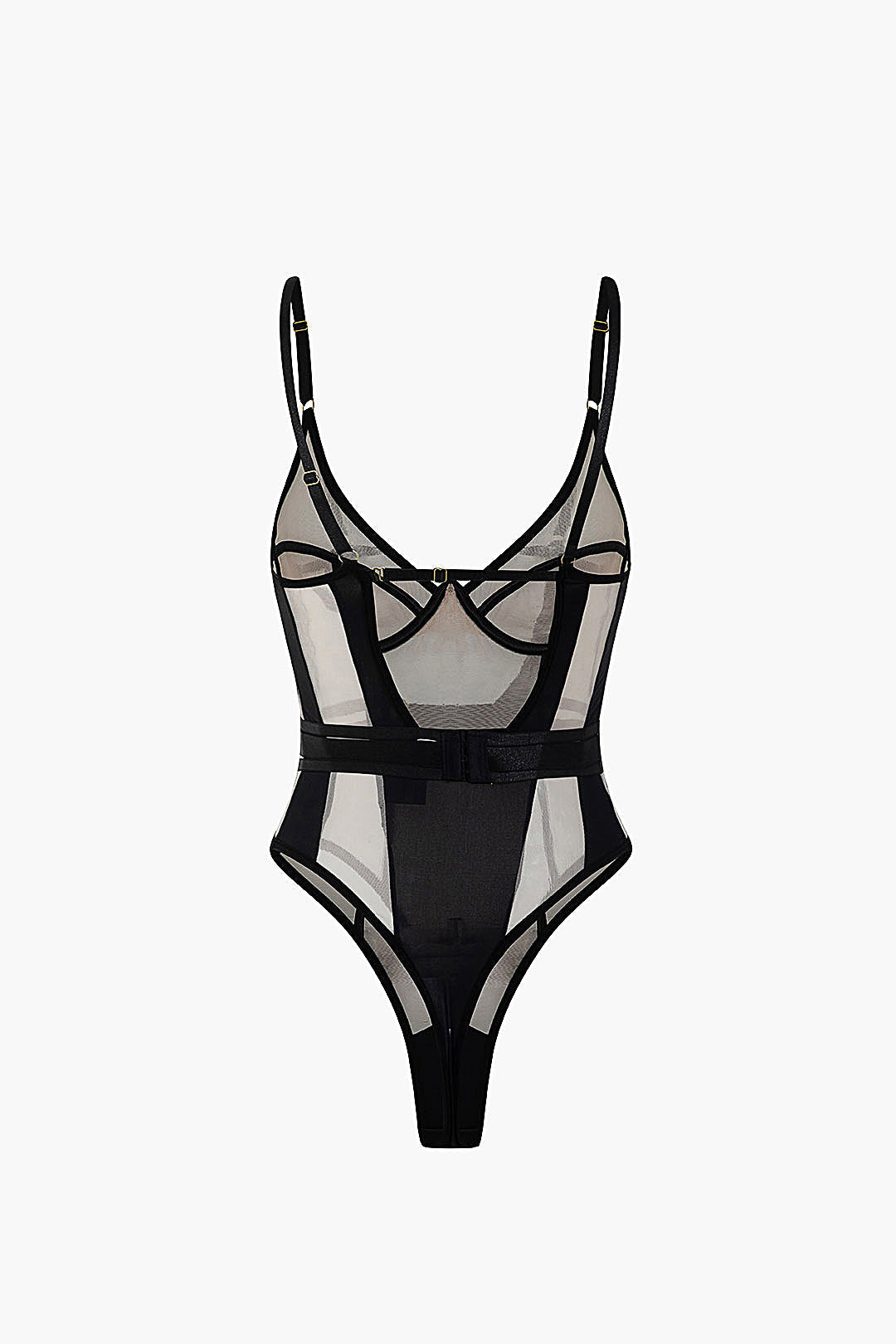 Κορμάκι Με Πλέξη Και Αμάνικο, Διάφανο, Πίσω Μέρος