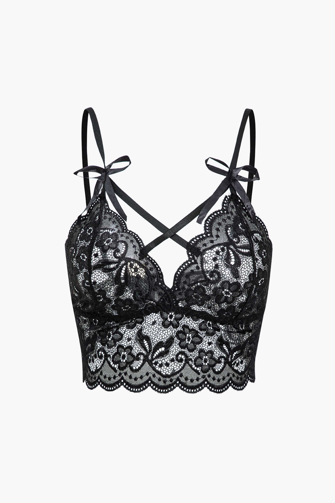 Σετ Εσώρουχων Με Δαντέλα Και Δέσιμο Στην Πλάτη, Χωρίς Ραφές Και Λεπτομέρειες